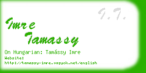 imre tamassy business card
